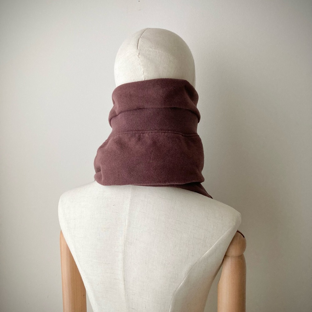 joodito cotton sweatshirt wrap preppy tie scarf weathered burgundy maroon red - Picture 5 of 8